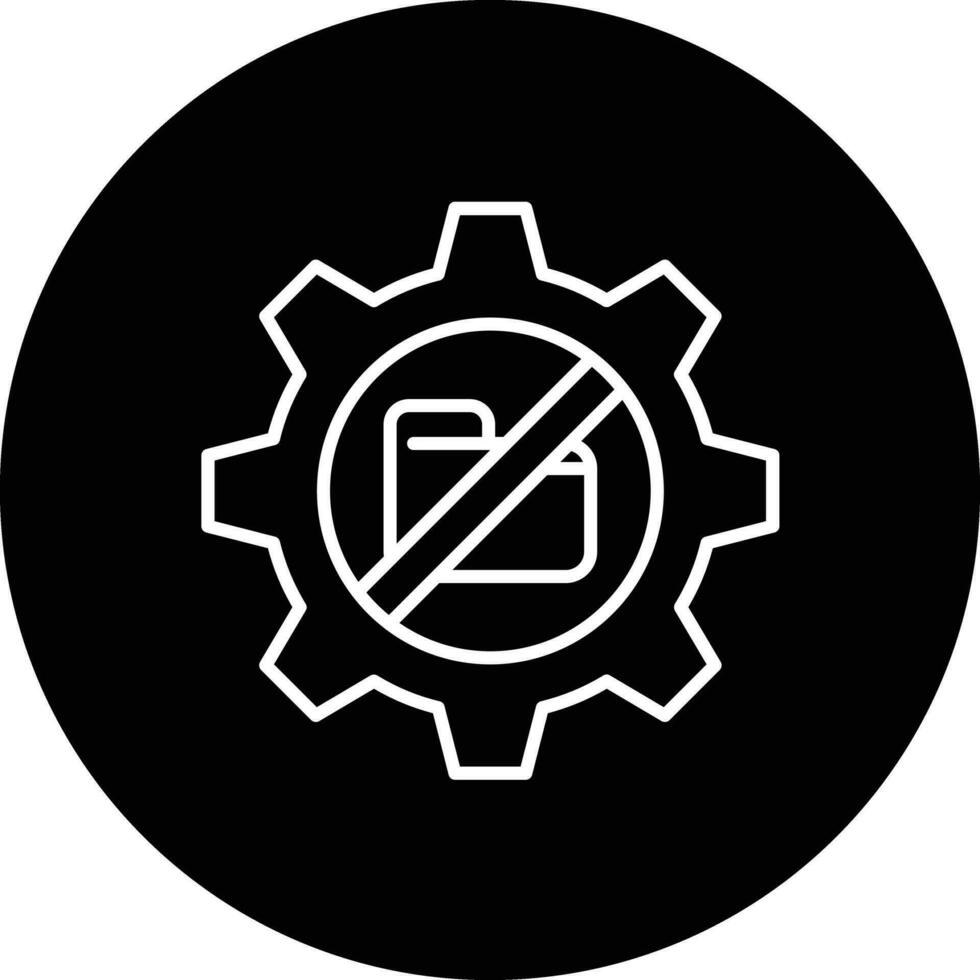 restriktion av bearbetning vektor ikon