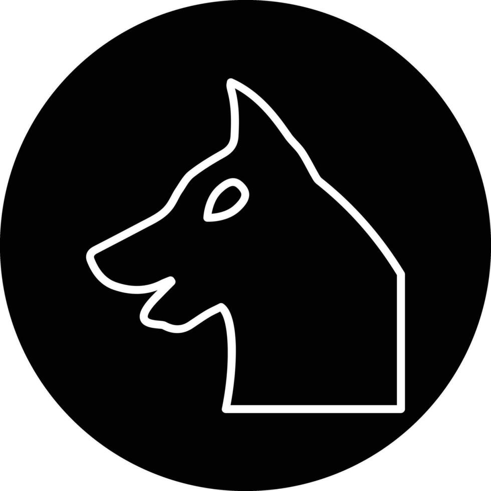 viking jakt hund vektor ikon