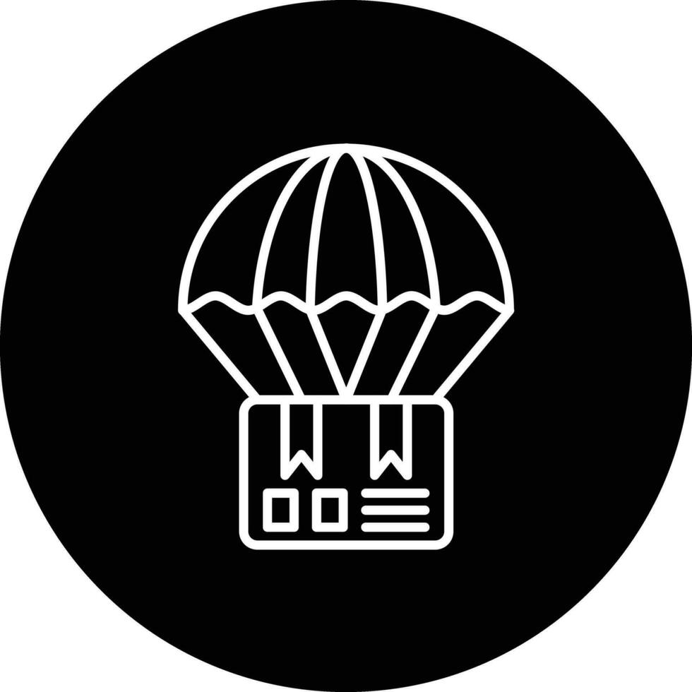 Fallschirm Lieferung Vektor Symbol