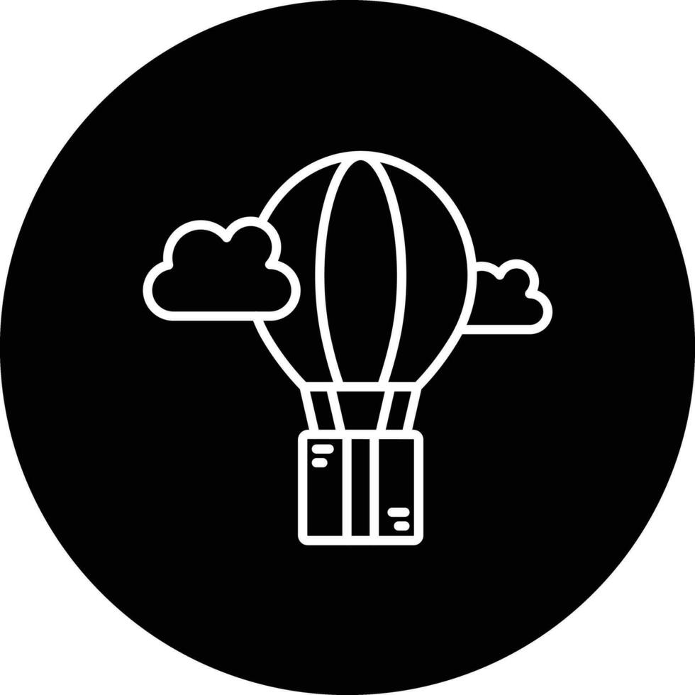 Luft Ballon Lieferung Vektor Symbol