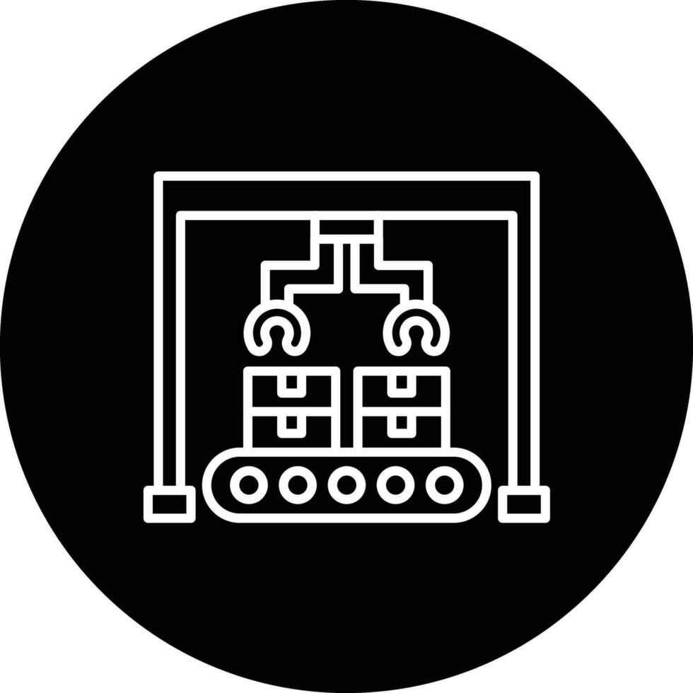 Förderer Roboter Vektor Symbol