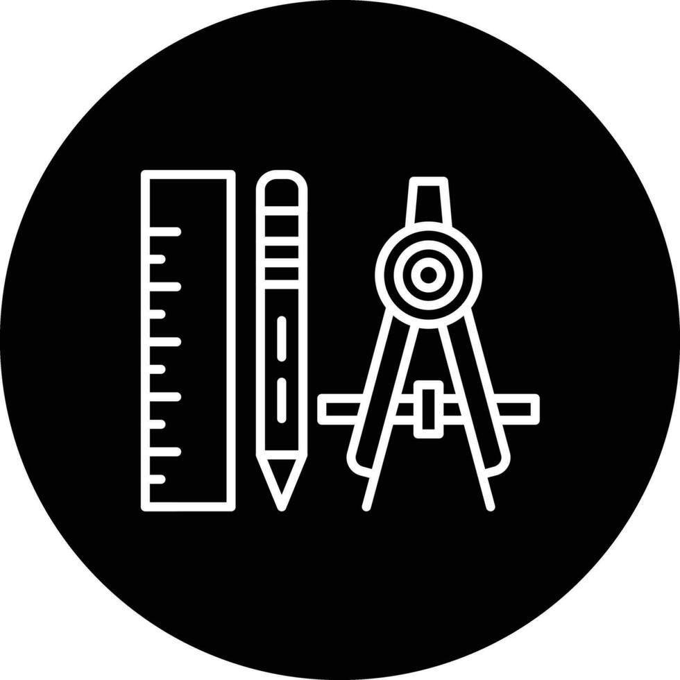 Vektorsymbol für Geometriewerkzeuge vektor