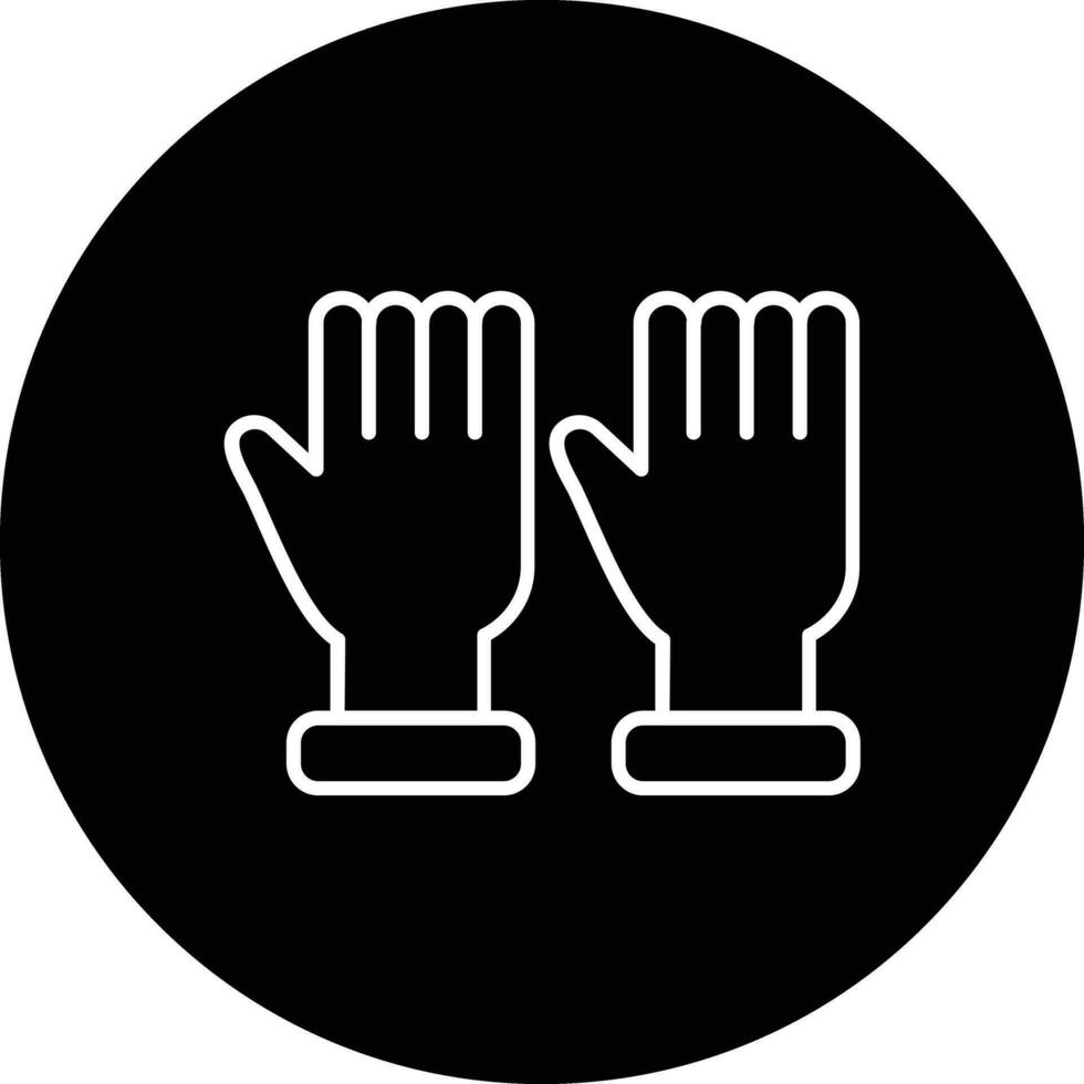 skyddande handskar vektor ikon