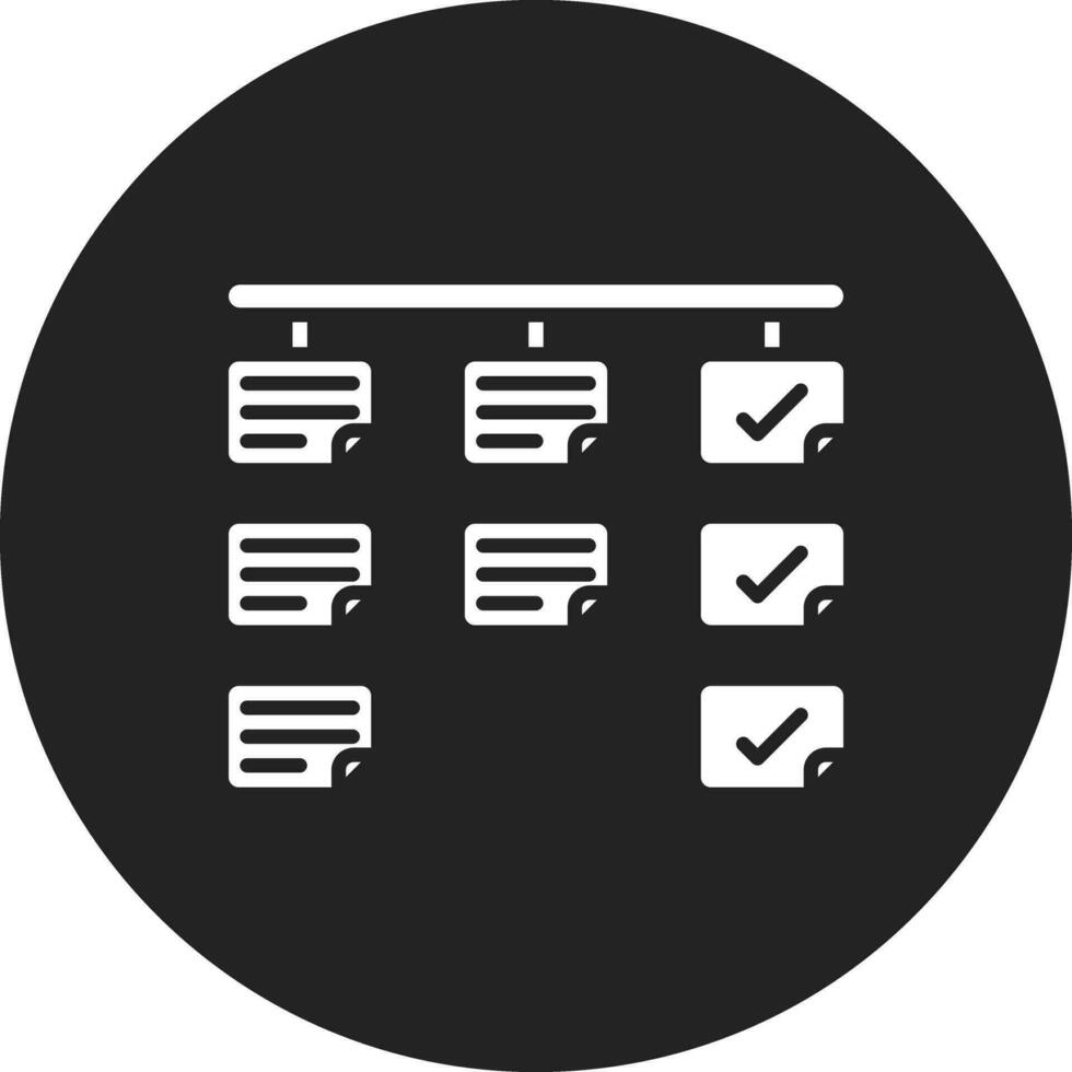 Kanban-Vektorsymbol vektor