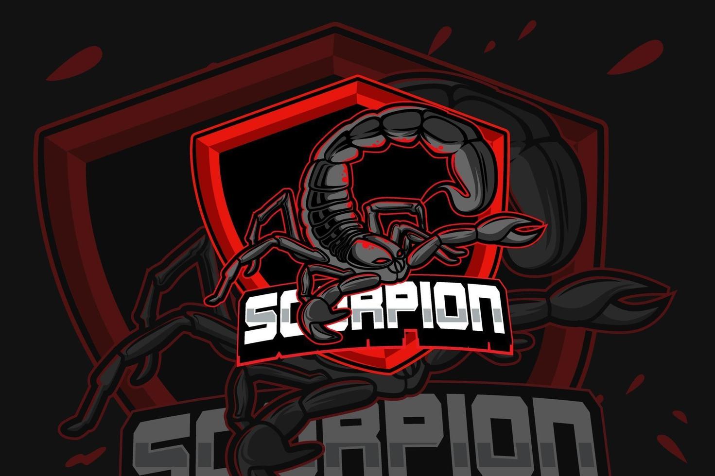 scorpion e-sport lag logotyp mall vektor