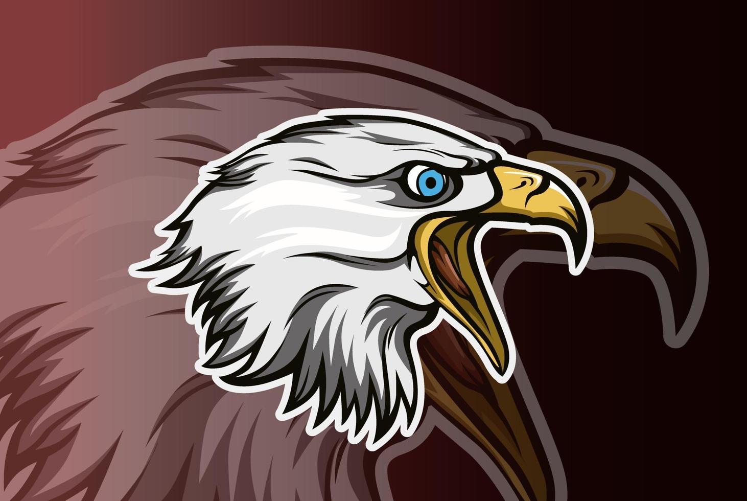 eagle head e sport logo vektor