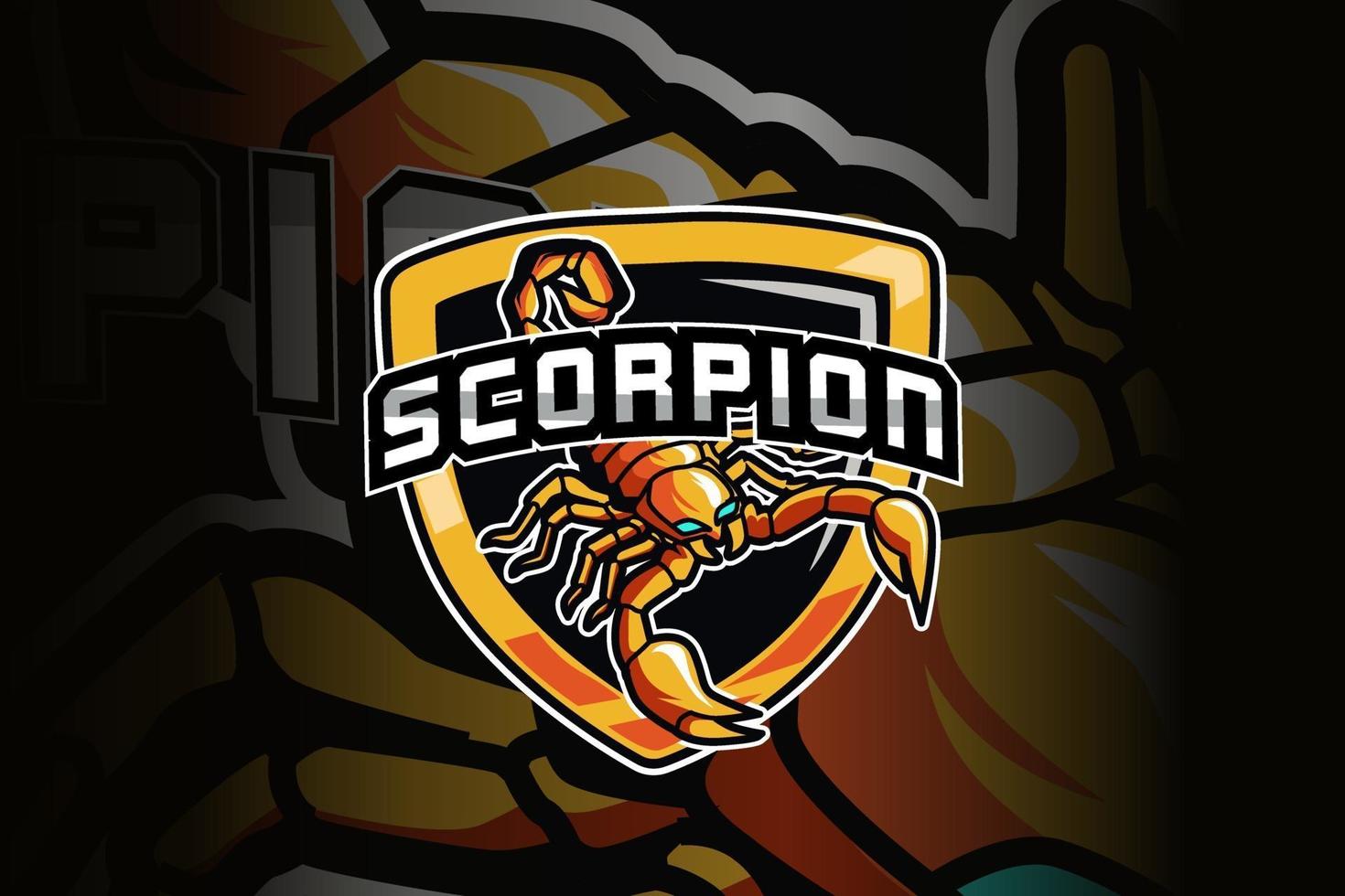 skorpion maskottchen logo esport vektor