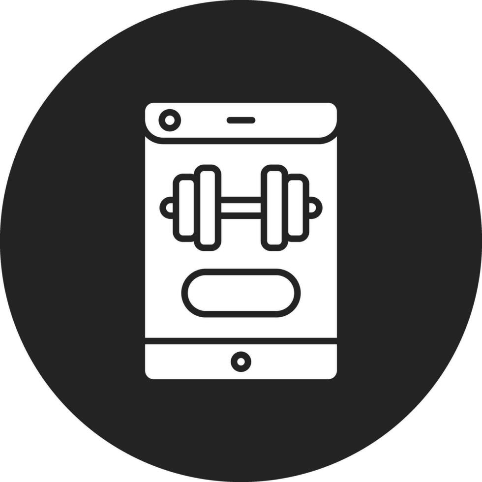 Gym app vektor ikon
