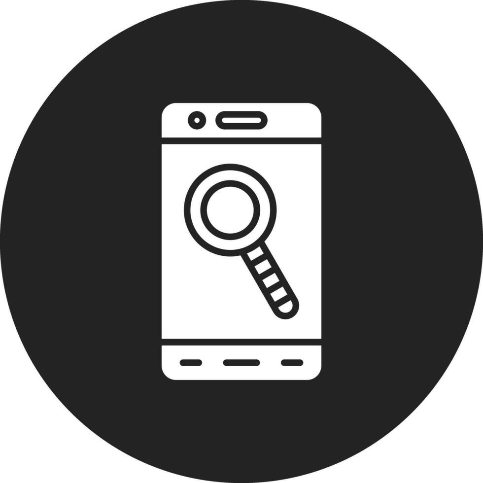 mobil forskning vektor ikon