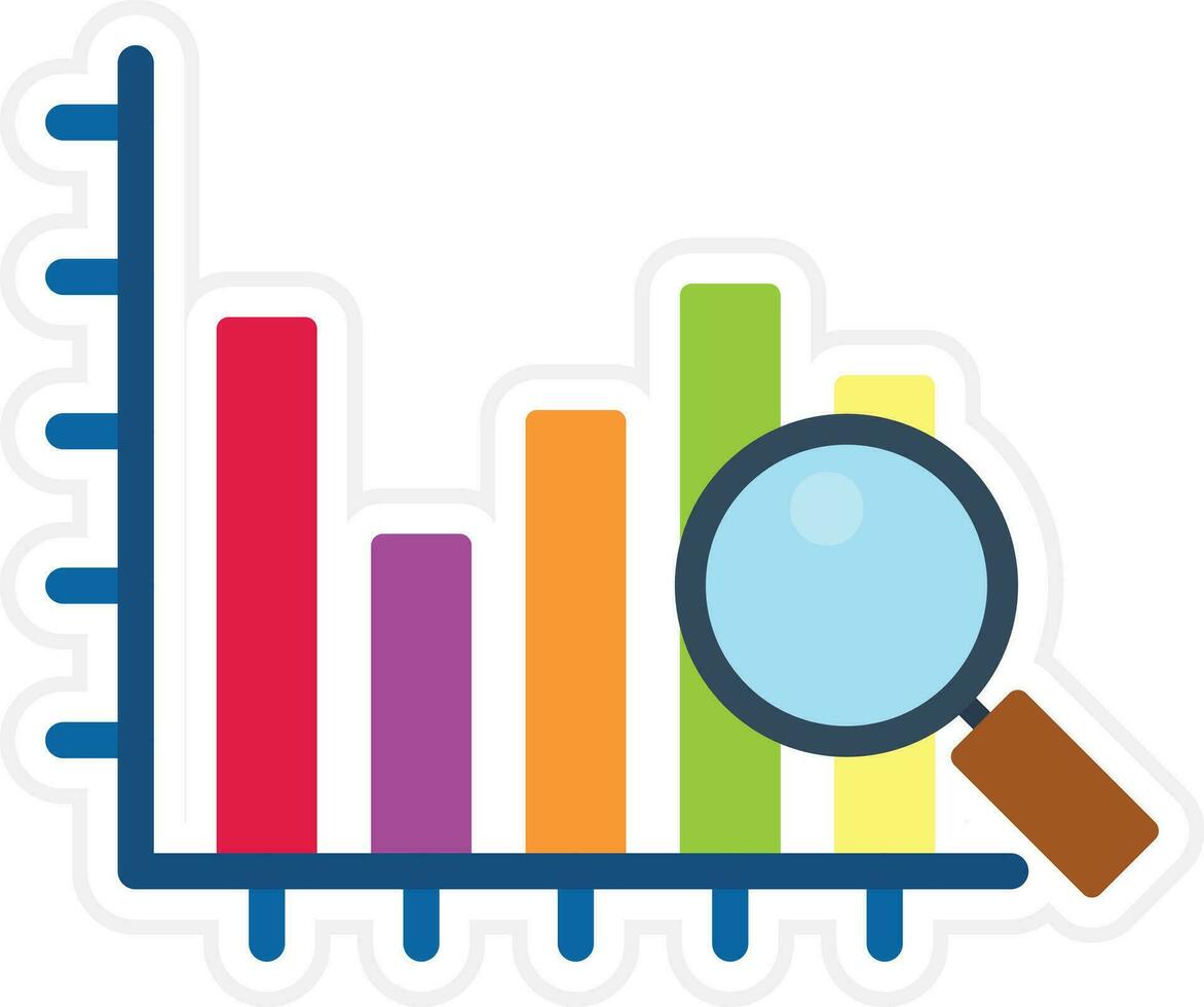 Suche Statistiken Vektor Symbol