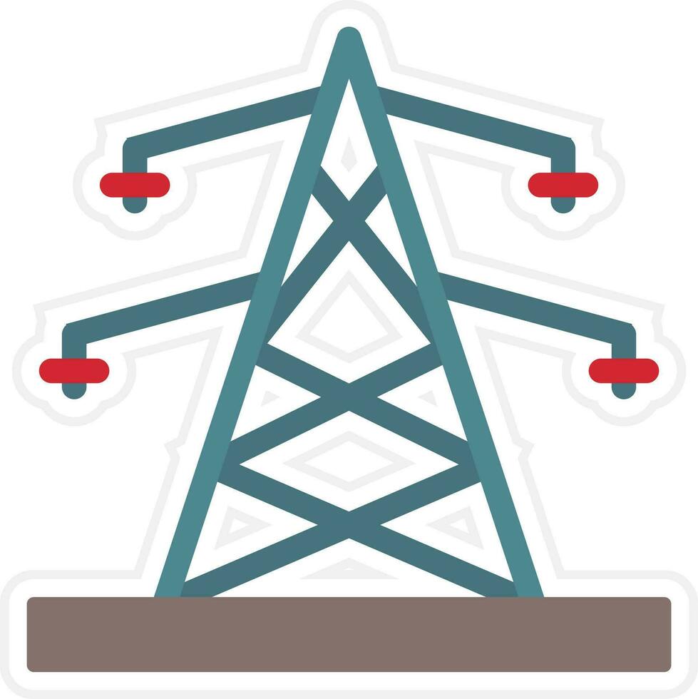 Vektorsymbol für elektrischen Turm vektor