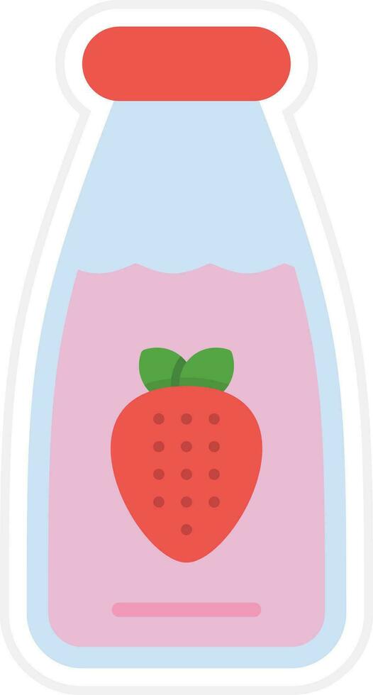 jordgubb mjölk vektor ikon