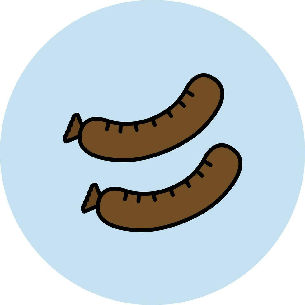 Wurst-Vektor-Symbol vektor