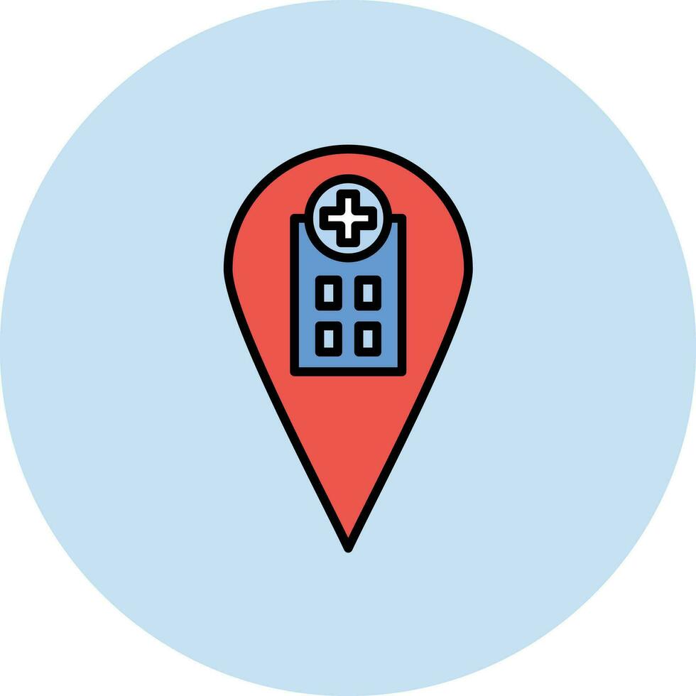 sjukhus plats vektor ikon