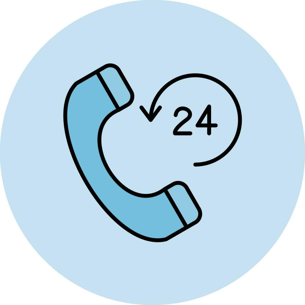 24-Stunden-Vektorsymbol vektor