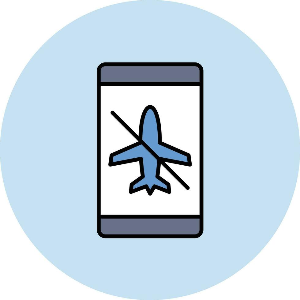 flygplan läge inaktiv vektor ikon