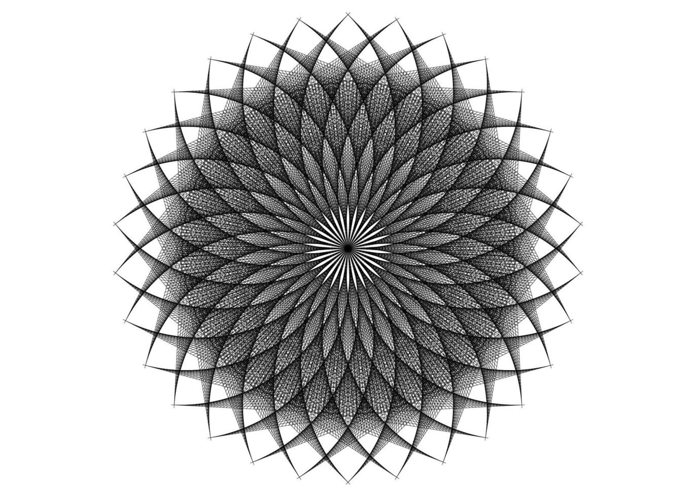 strängkonst blomma mandala, livsfrö symbol helig geometri. logotyp vektor
