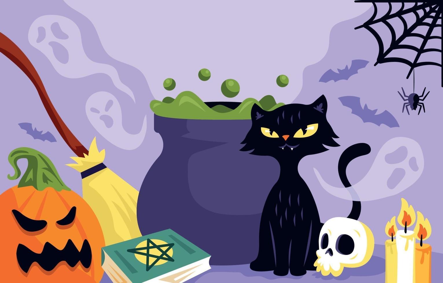 Halloween Hexerei Hintergrund vektor