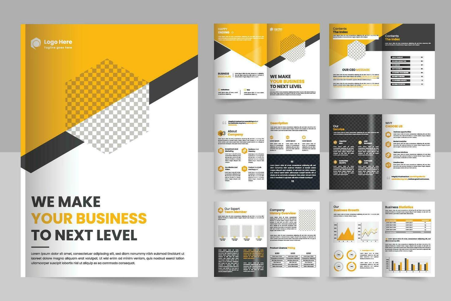 Broschüre Vorlage Layout Design und korporativ minimal Mehrere Seiten Broschüre Vorlage Design vektor