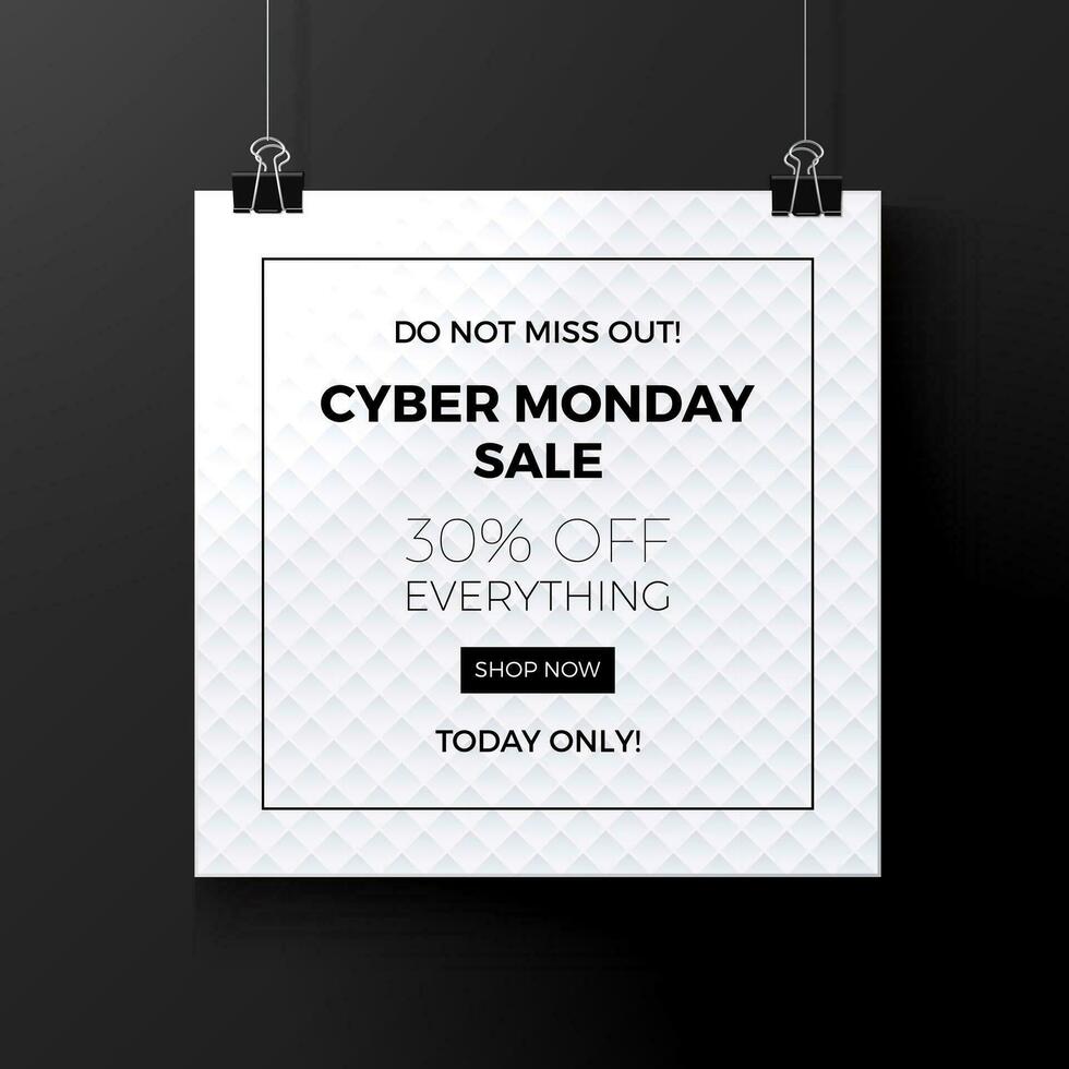 Vorlage für Cyber Monday-Verkaufsplakate vektor