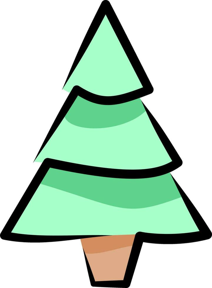 Baum oder Natur oder Weihnachten Baum oder Weihnachten Logo oder Gruß Karte eben Vektor