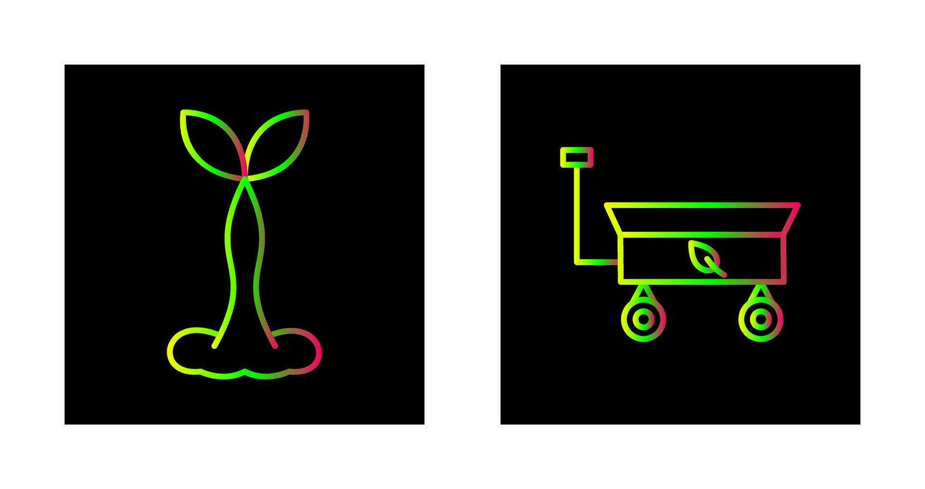 Baum und Garten Wagen Symbol vektor