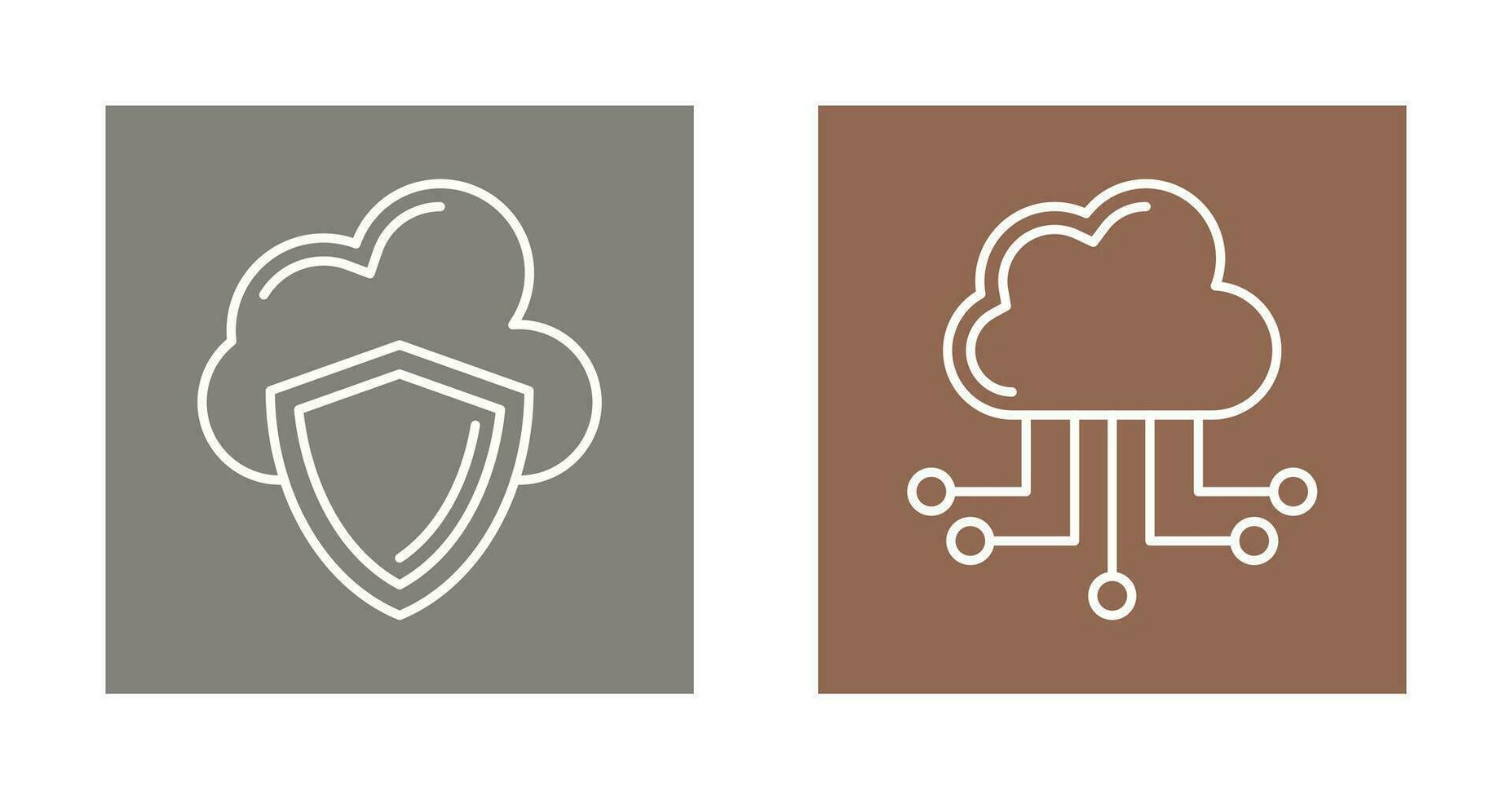 Wolke Computing und Schild Symbol vektor