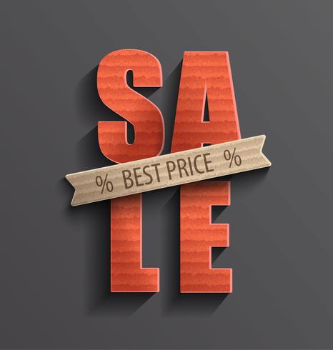 Försäljning med bästa pris banner. vektor
