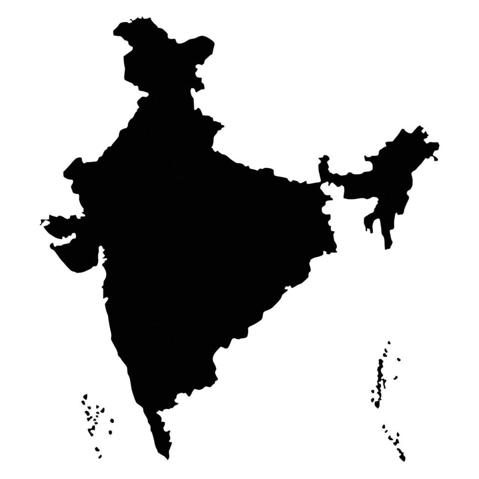 Vektor Silhouette von ein Indien Karte