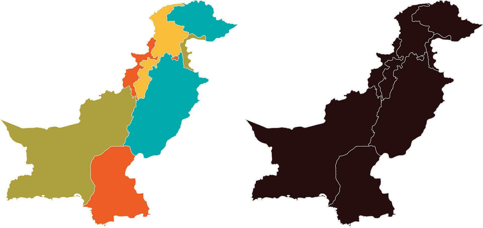 pakistansk vektor Karta vektor silhuett