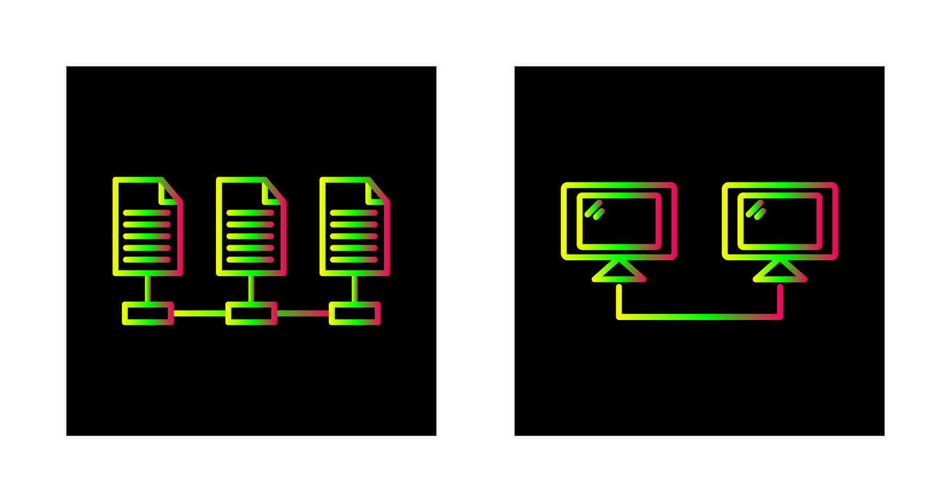 ansluten system och nätverk filer ikon vektor