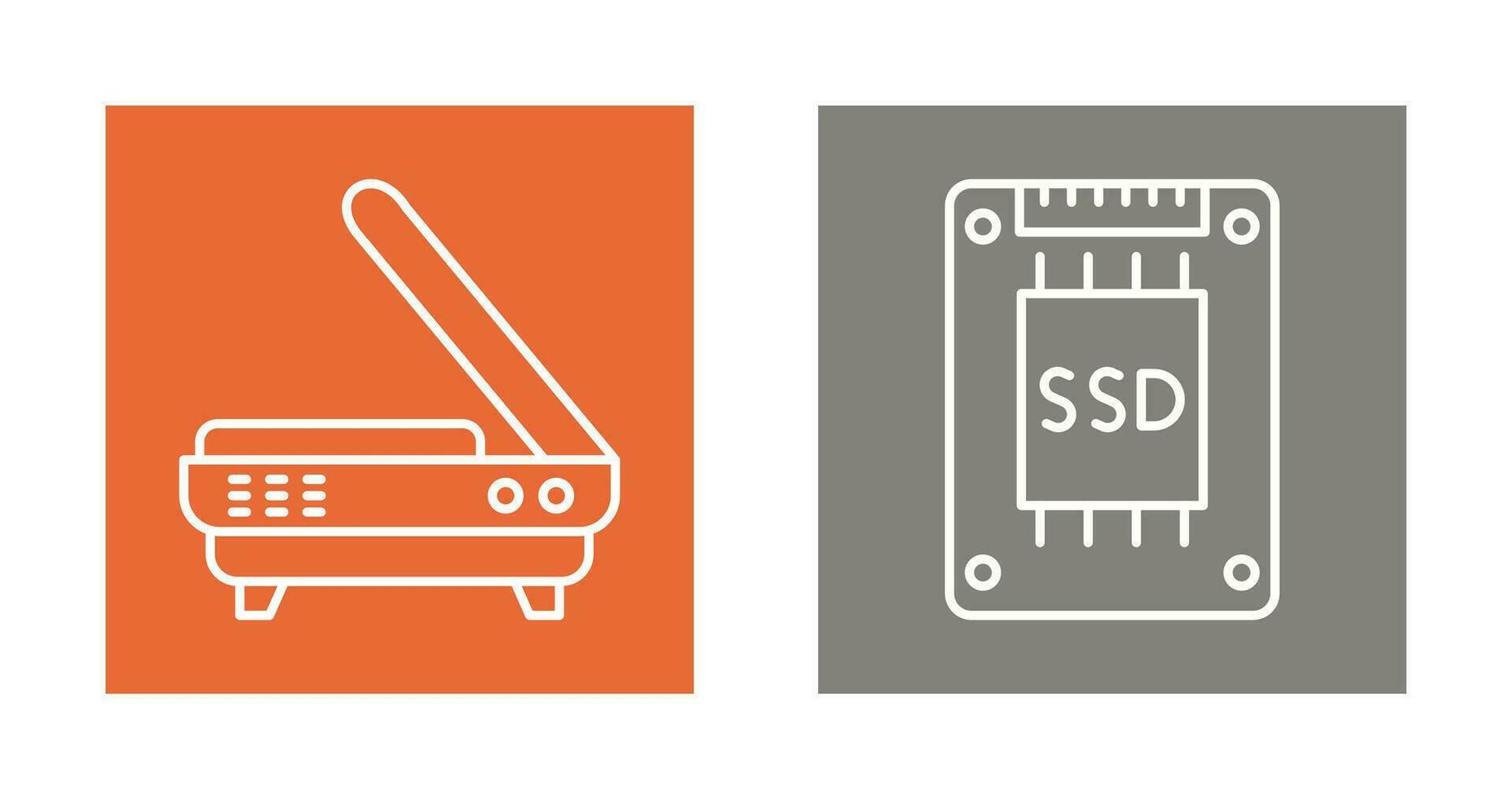 Scanner und schwer Fahrt Symbol vektor