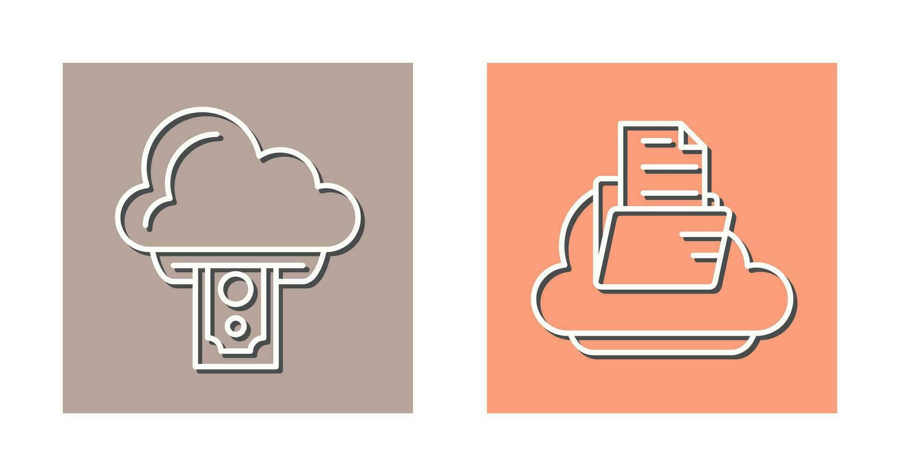 moln datoranvändning och moln ikon vektor