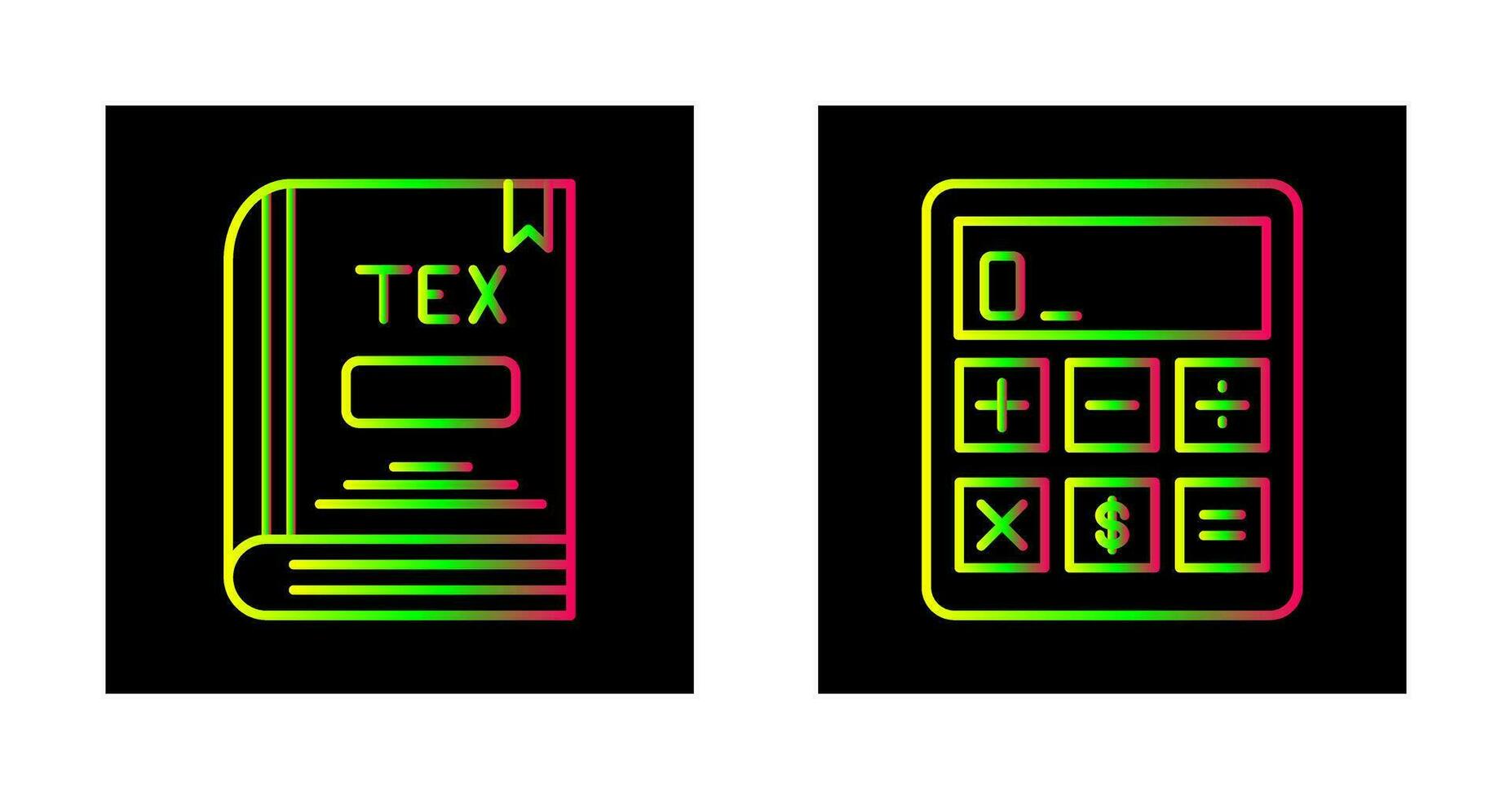 Symbol für Buch und Taschenrechner vektor