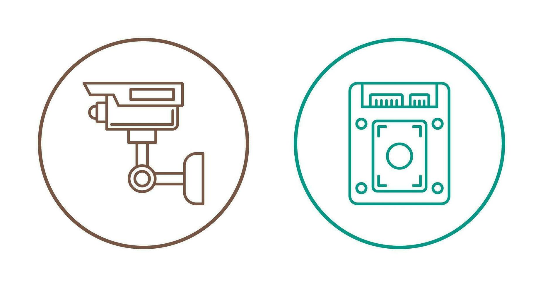 cctv und ssd Symbol vektor