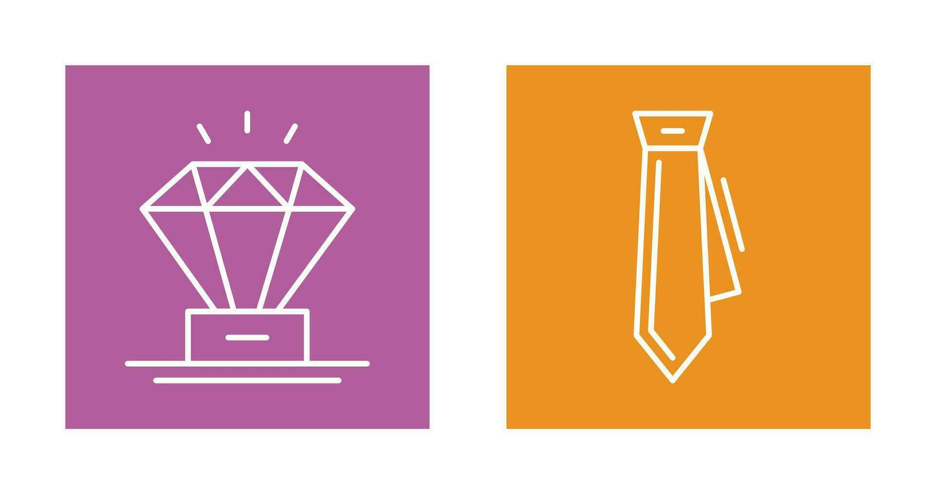Diamant und Krawatte Symbol vektor