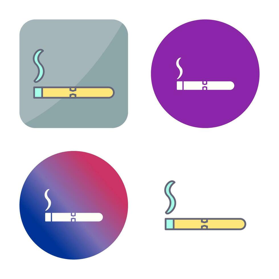 Einzigartiges Vektorsymbol für beleuchtete Zigarren vektor