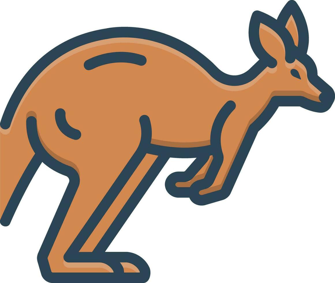 Färg ikon för australier vektor