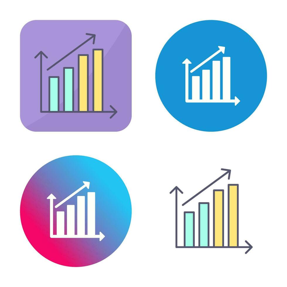 Vektorsymbol für steigende Statistiken vektor