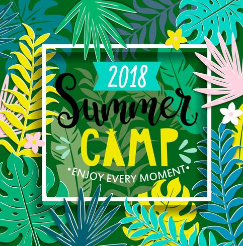 Sommerlager 2018 im Dschungel. vektor