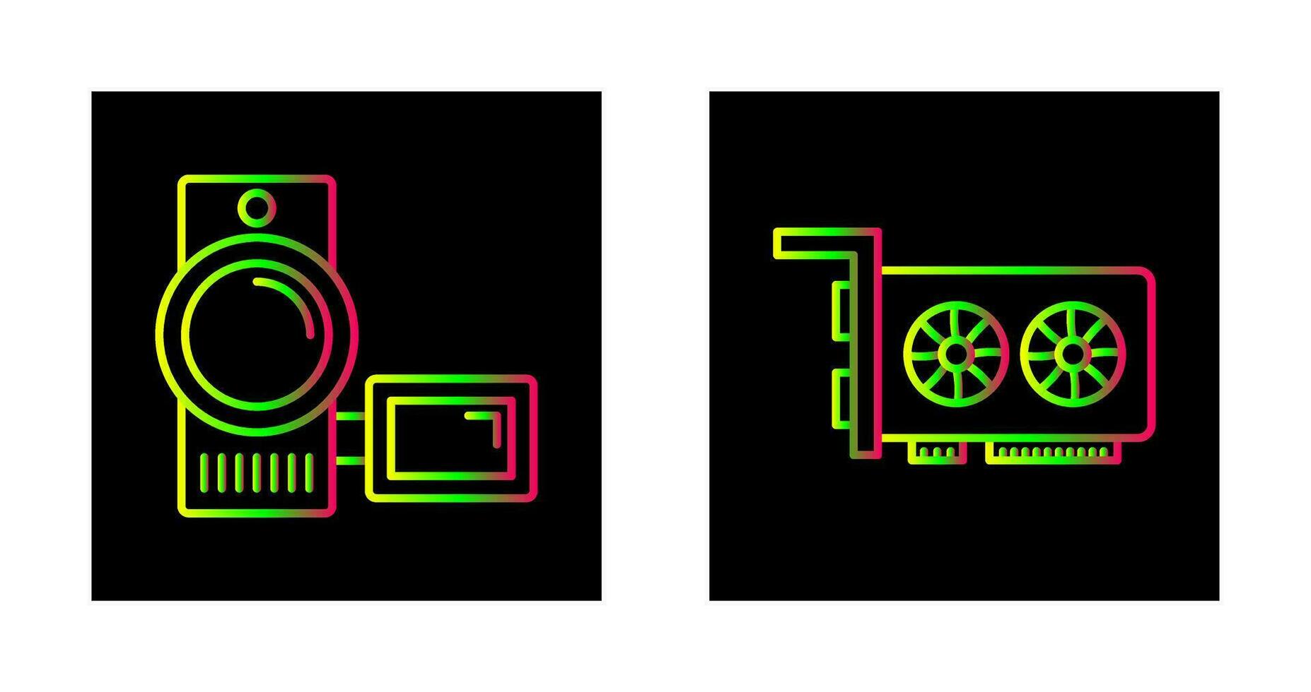 Video Recorder und Grafik Karte Symbol vektor