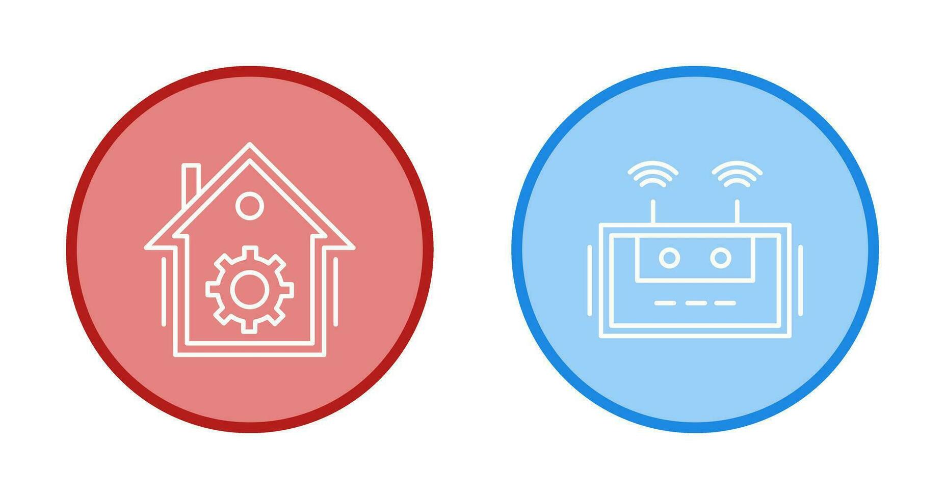 Zuhause Automatisierung und Router Symbol vektor