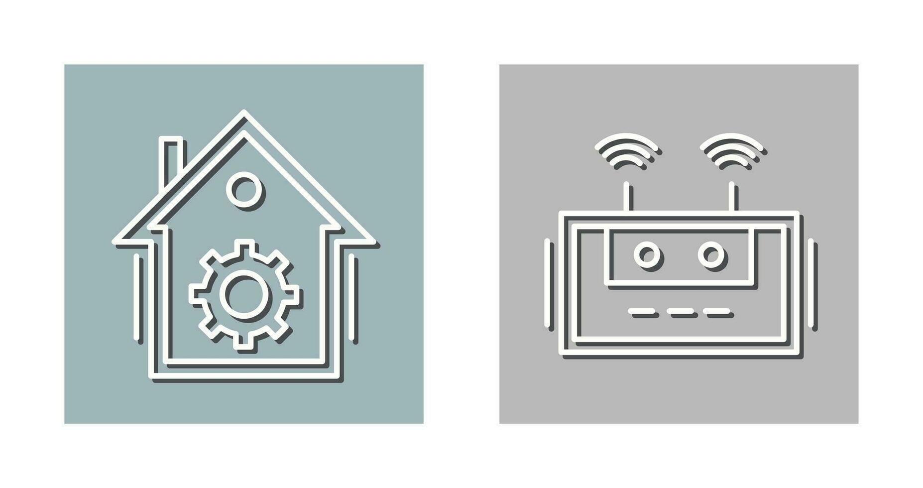 Zuhause Automatisierung und Router Symbol vektor