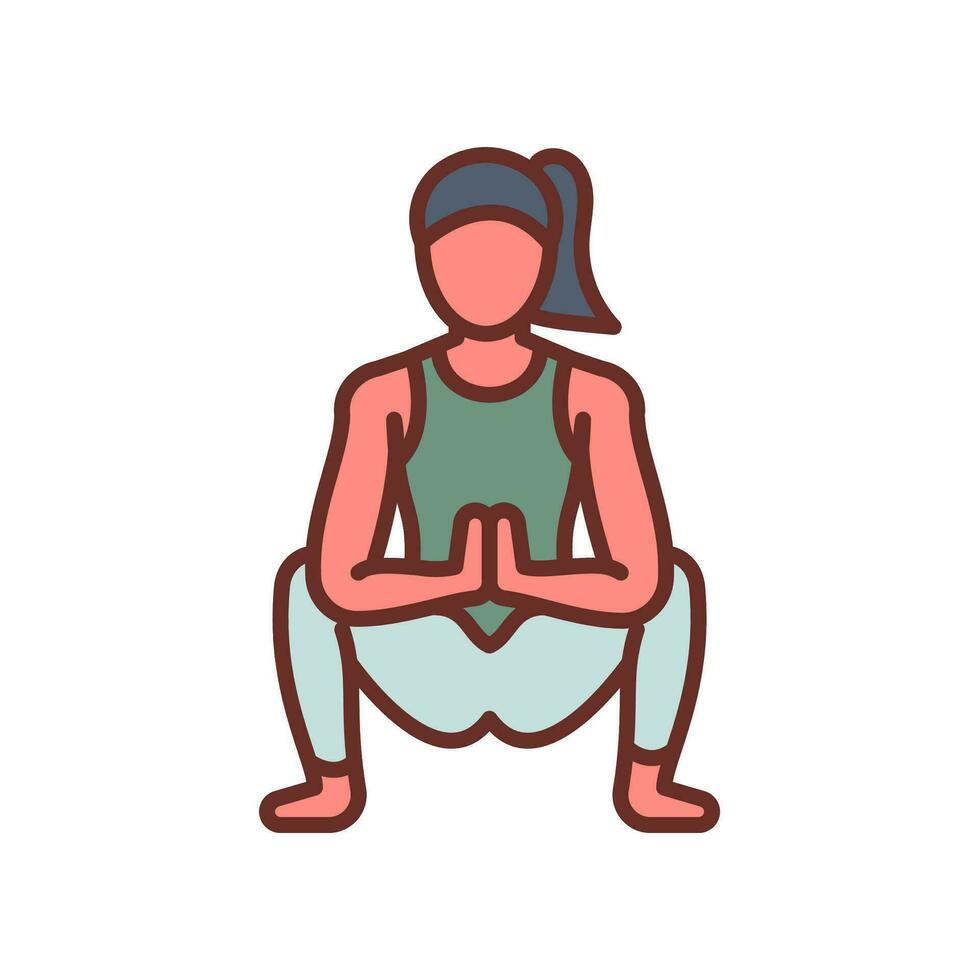 Girlande Pose Symbol im Vektor. Illustration vektor