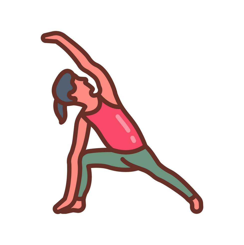 utthita parsvakonasana ikon i vektor. illustration vektor