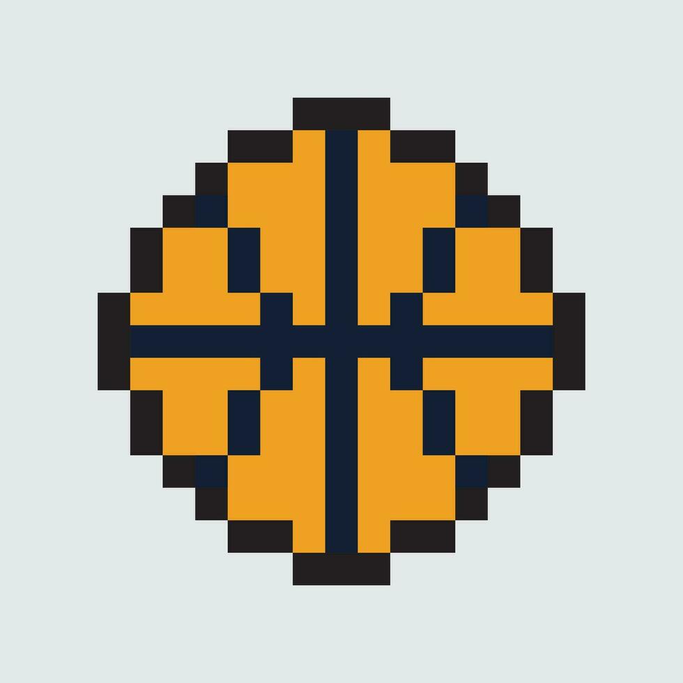 ein Pixel Ball Symbol auf ein grau Hintergrund vektor