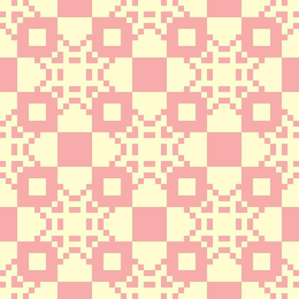 en rosa och vit rutig mönster vektor