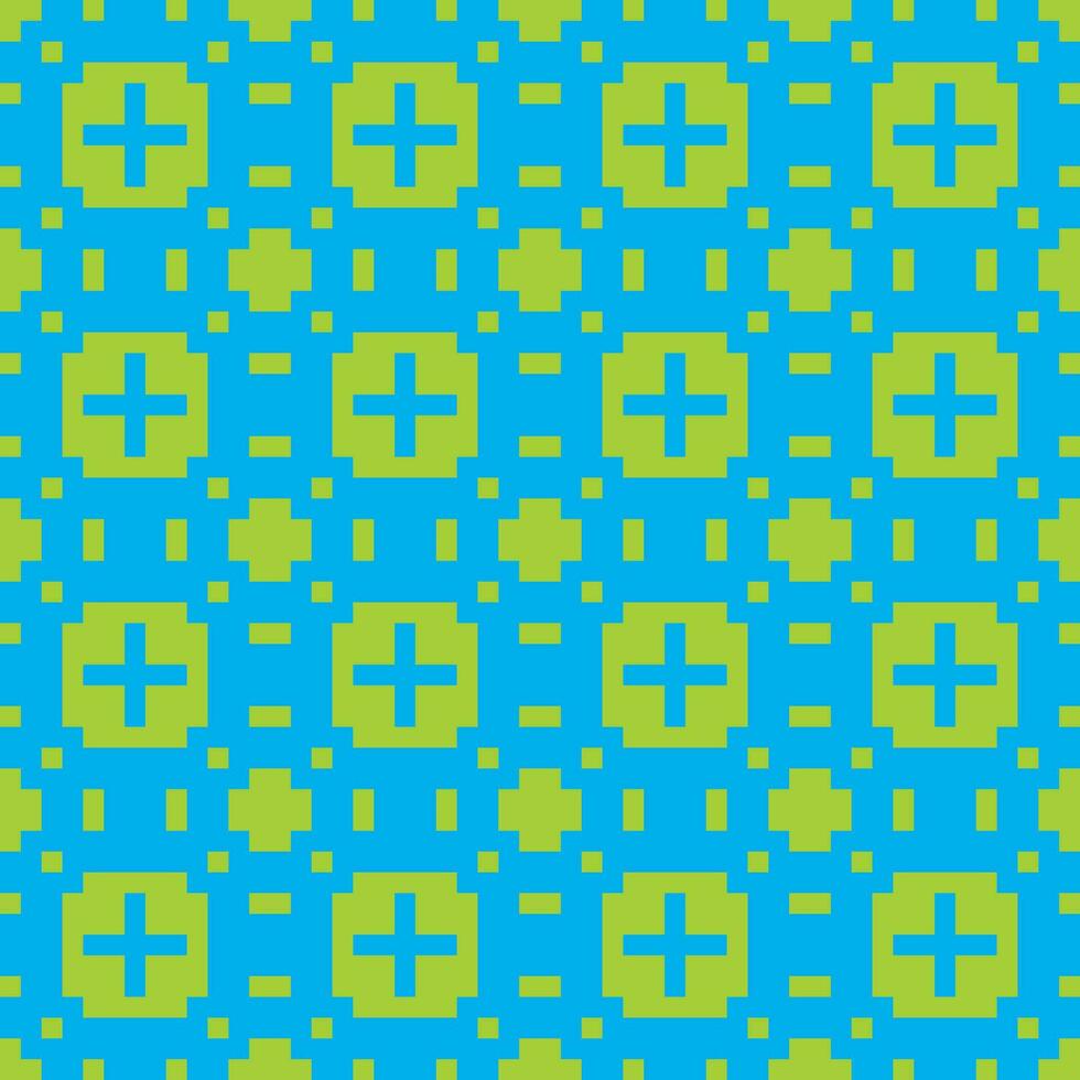 ein Blau und Gelb Muster mit Quadrate vektor