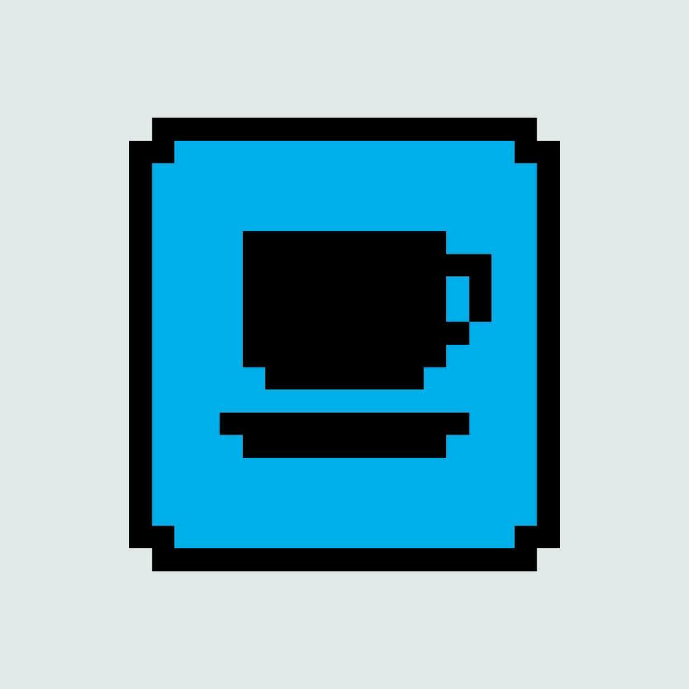 ein Pixel Stil Symbol von ein Tasse von Kaffee vektor