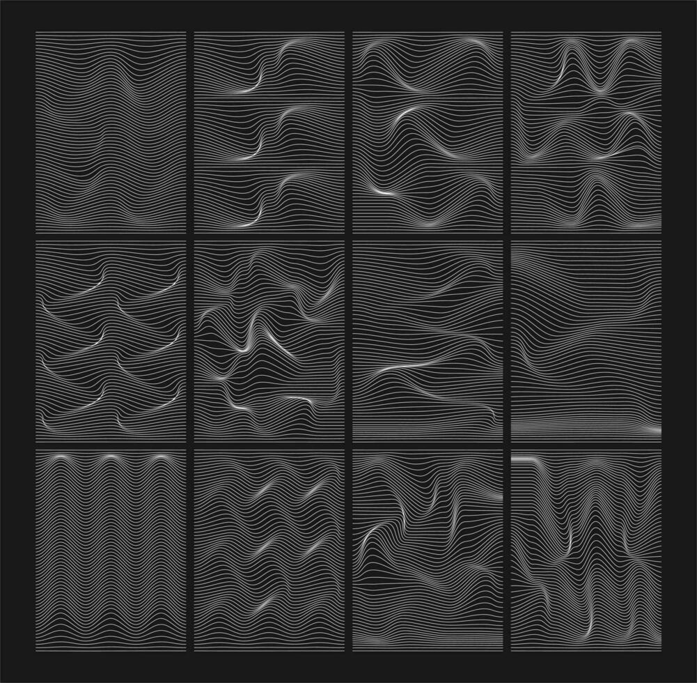 abstrakt Erleichterung, Topographie wellig Linie. organisch Textur Form. Vektor topografisch Abbildungen einstellen